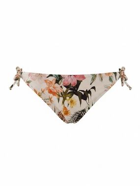 H&M Women’s Floral Tie-Side Bikini Bottom in Peach Floral - Size 4, New